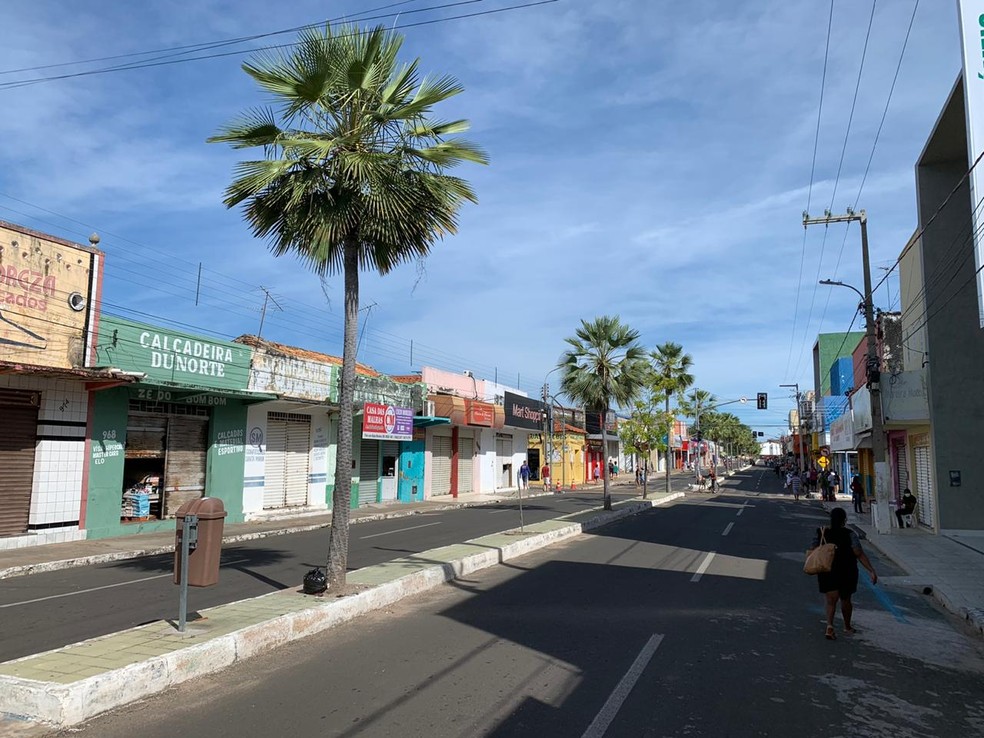 Lojas do Centro comercial de Campo Maior, no Piauí, devem retornar ao funcionamento — Foto: Divulgação/Ascom Prefeitura de Campo Maior