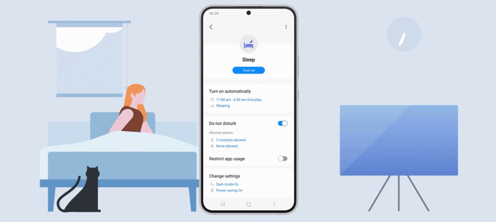 As Rotinas podem criar configurações personalizadas para diferentes partes da sua vida — Foto: Reprodução/Samsung