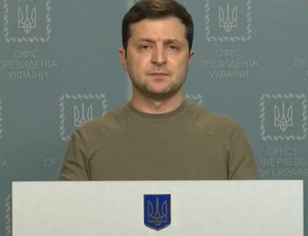 O presidente da Ucrânia, Zelensky