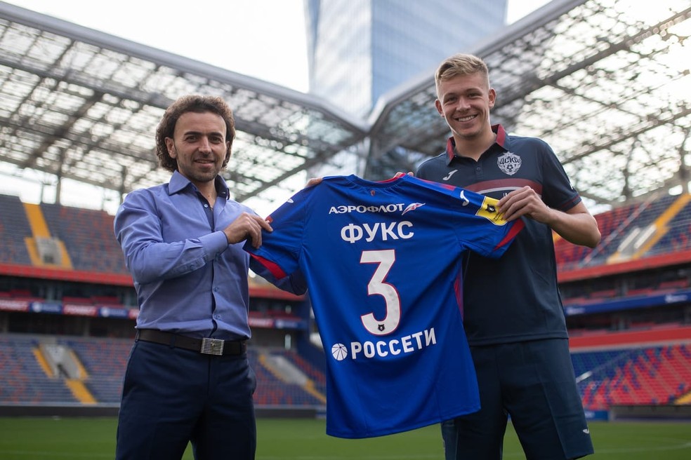 Ex-Inter, Bruno Fuchs é anunciado como reforço do CSKA, da Rússia — Foto: Divulgação/CSKA