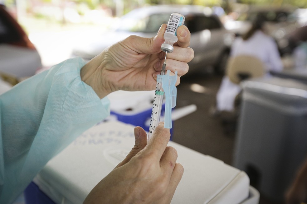 Vacinação contra Covid-19 no Distrito Federal — Foto: Geovana Albuquerque/Agência Saúde DF
