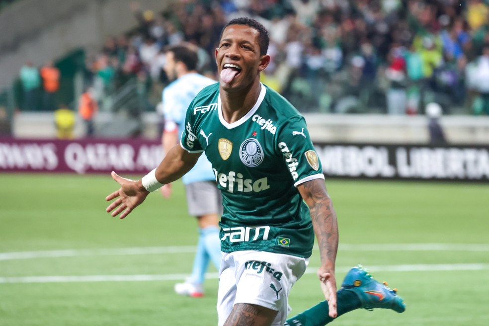 Danilo festeja gol do Palmeiras contra o Emelec — Foto: Marcello Zambrana/AGIF