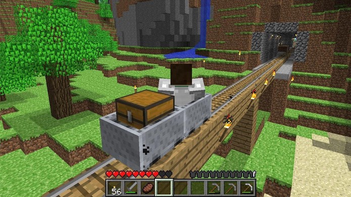 Minecraft confundiu alguns jogadores com as trocas de comando para o carrinho de mina (Foto: Reprodução/The Minecraft Mine)