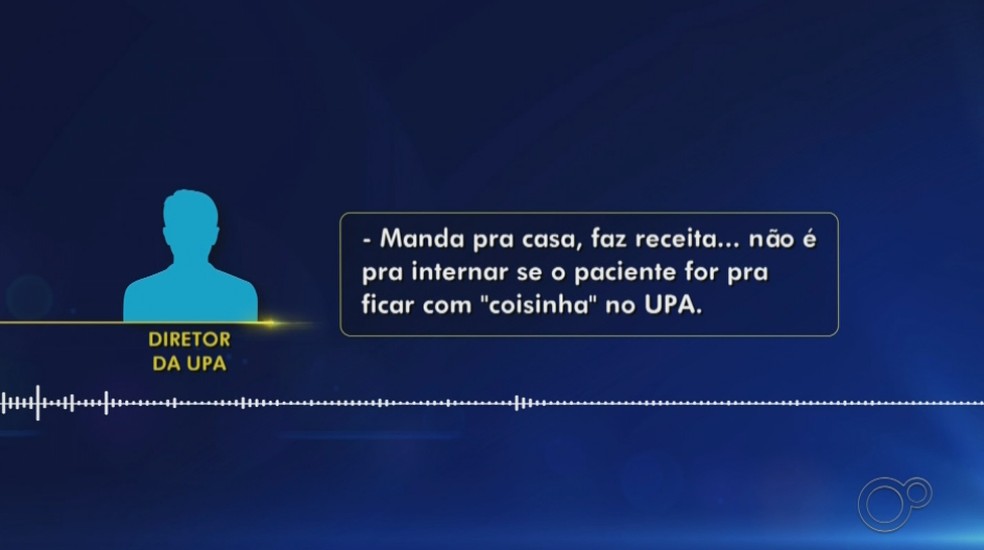 "Não é para internar se o paciente for para ficar com 'coisinha' no UPA", diz diretor da unidade em Ourinhos — Foto: TV TEM/Reprodução