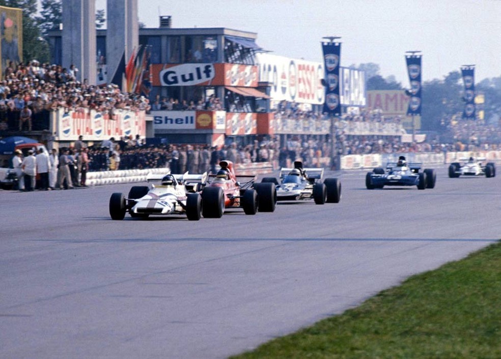 Gethin à frente de Peterson, Hailwood, Cevert e Ganley no GP da Itália de 1971 (Foto: Getty Images)