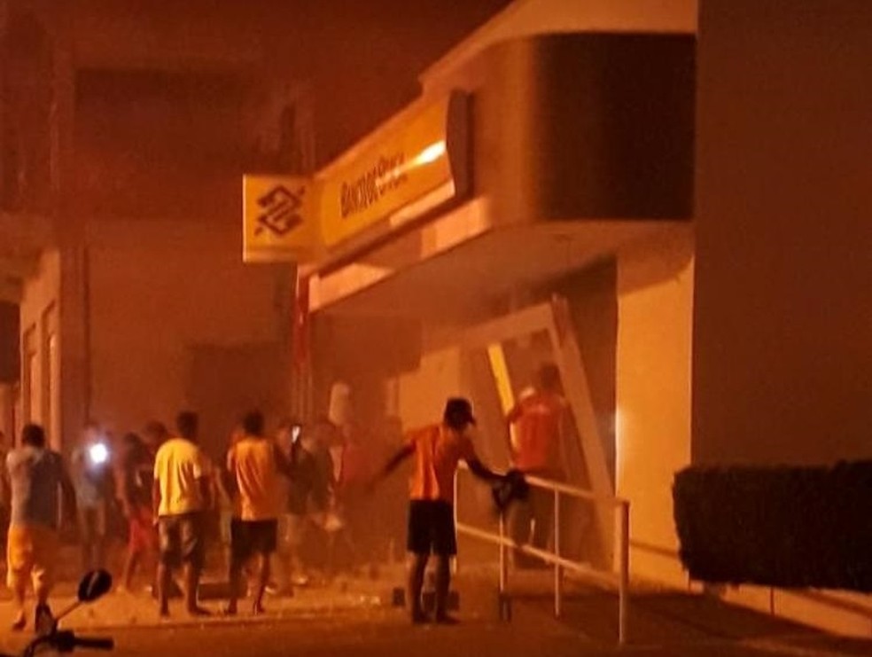 Agência bancária é assaltada em Ulianópolis, no Pará. — Foto: Reprodução 
