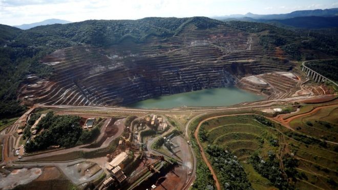 A barragem da mina de Gongo Soco está em risco iminente de colapso, segundo a Vale (Foto: Reuters via BBC)