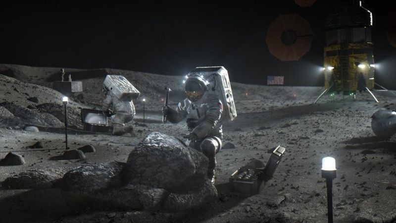 Planos da Nasa incluem início da ocupação da superfície lunar (Foto: NASA via BBC News)