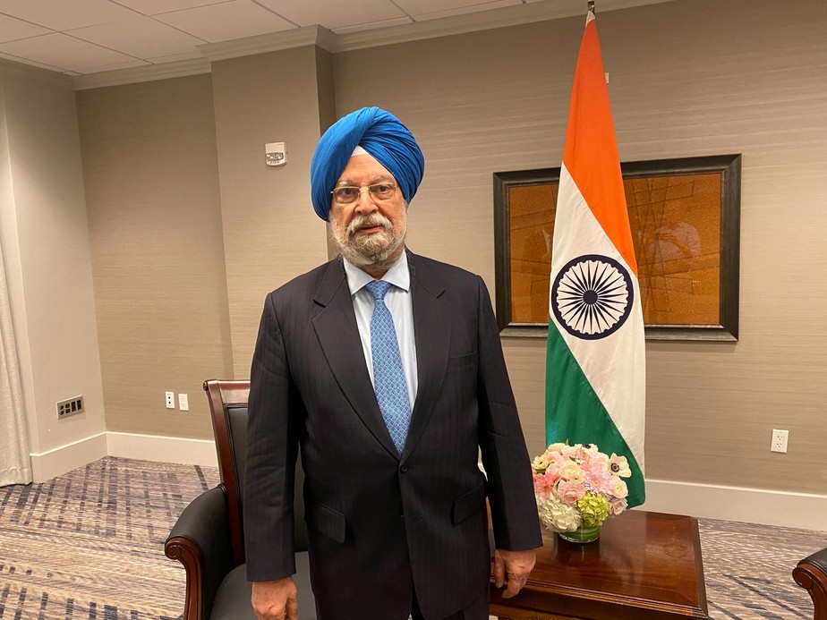 Ministro do Petróleo da Índia, Hardeep Singh Puri
