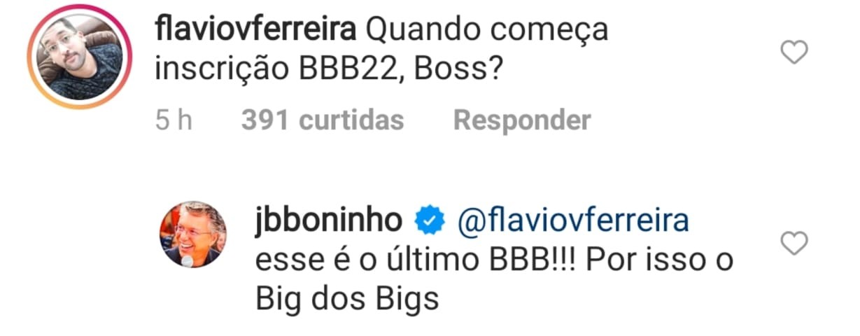 Boninho faz pegadinha com seguidores (Foto: Reprodução/Instagram)