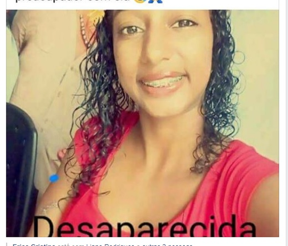 Débora estava desaparecida e parentes postaram mensagens na tentativa de encontrá-la (Foto: Facebook/ Reprodução)