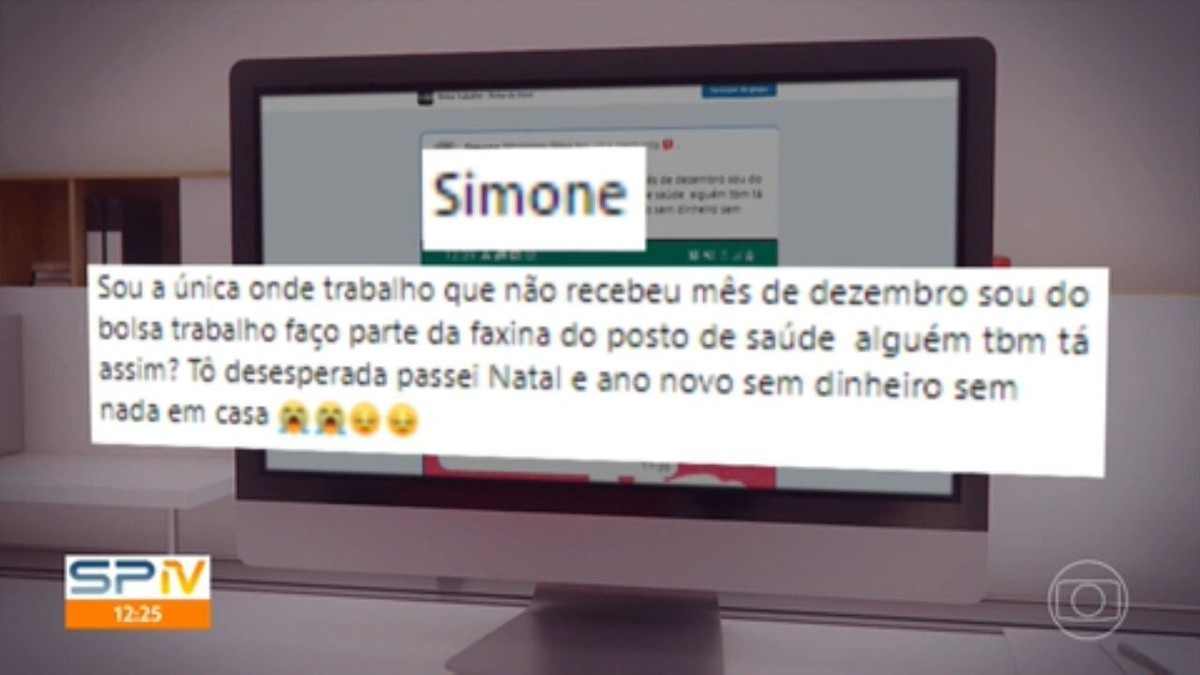 Beneficiários do Bolsa do Povo, do governo de SP, reclamam de atrasos no pagamento São Paulo G1