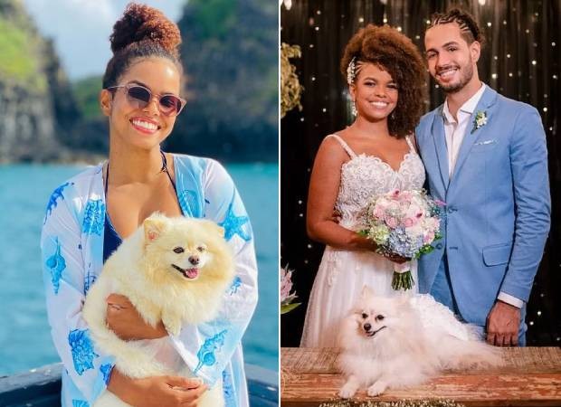 Jennifer Nascimento é tutora da cachorra Sol, que até participou do casamento da atriz com Jean Amorim (Foto: Instagram/@jeniffer_nascimento/Reprodução)
