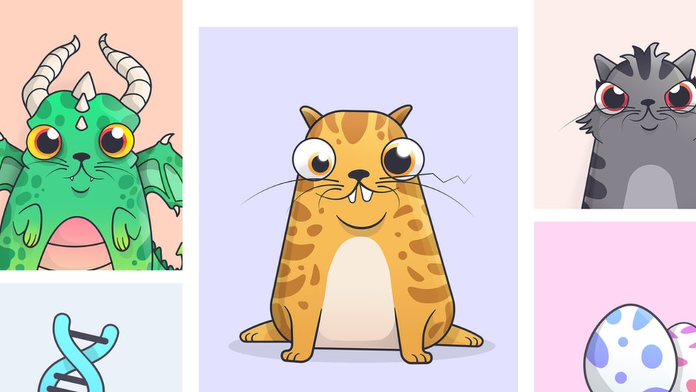 CryptoKitties está entre os primeiros usos dos NFT — Foto: Reprodução/CryptoKitties