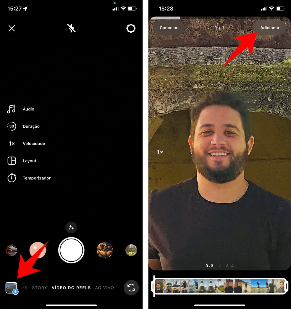 Usuário pode publicar Reels com vídeo "Foto Random" no Instagram — Foto: Reprodução/Rodrigo Fernandes
