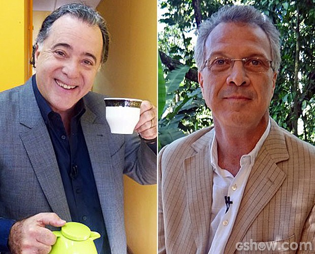 Tony Ramos e Pedro Bial: apaixonados por pão com ovo (Foto: Mais Você/TV Globo)