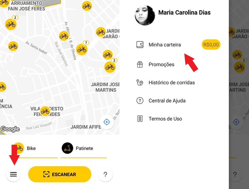 Como Usar A Yellow Bike No App Para Alugar Bicicletas Pelo Celular