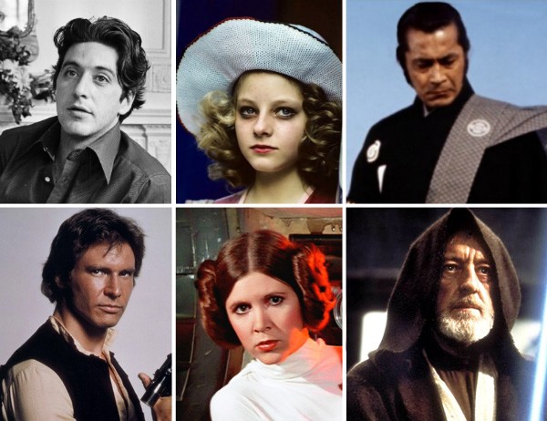 Al Pacino, Jodie Foster e Toshiro Mifune foram os primeiros nomes considerados para Han Solo, Princesa Leia e Obi-Wan Kenobi (Foto: Getty Images/Reprodução)