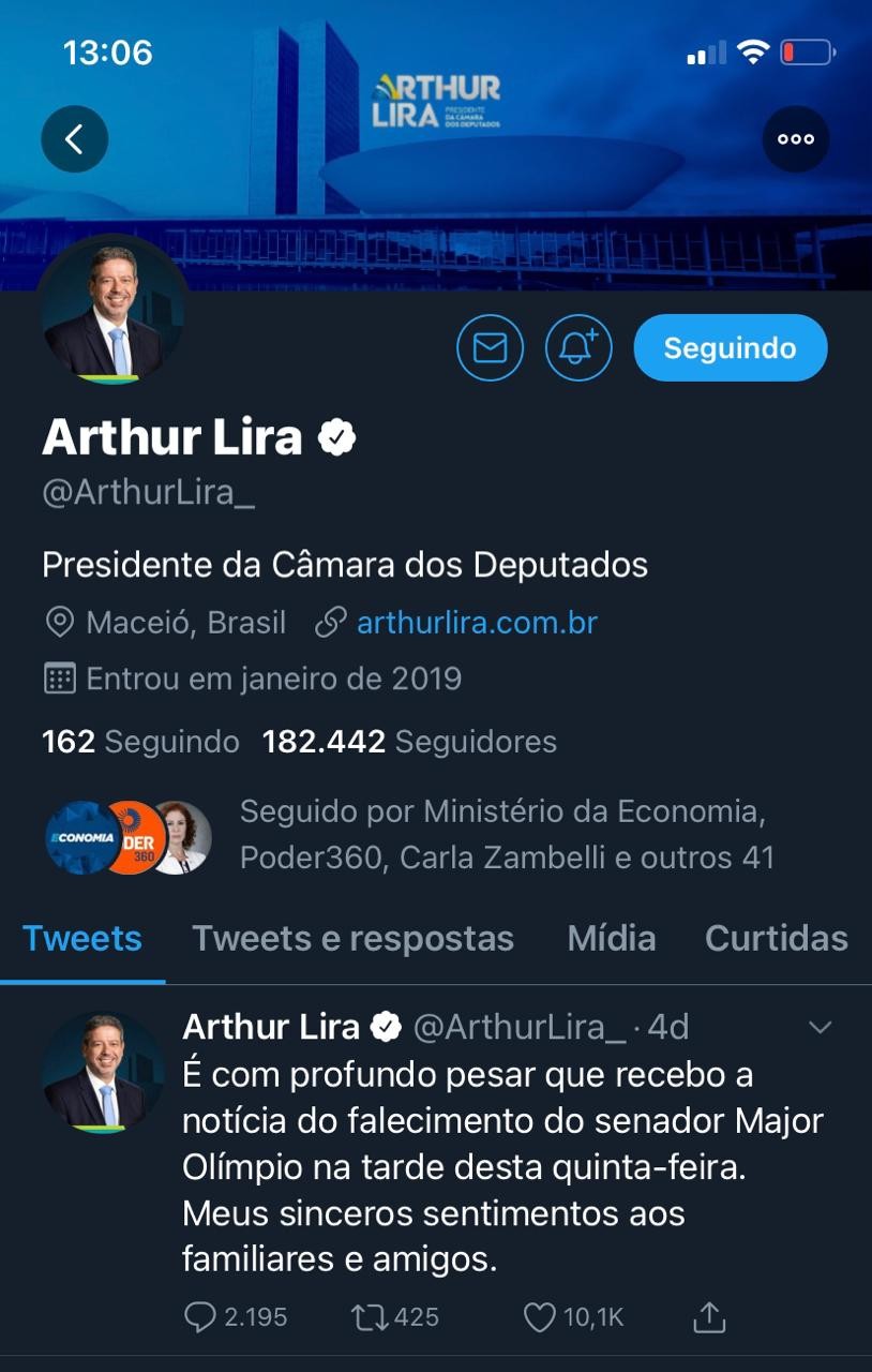 Arthur Lira, afastado do Twitter há quatro dias, manda recado para... Bolsonaro