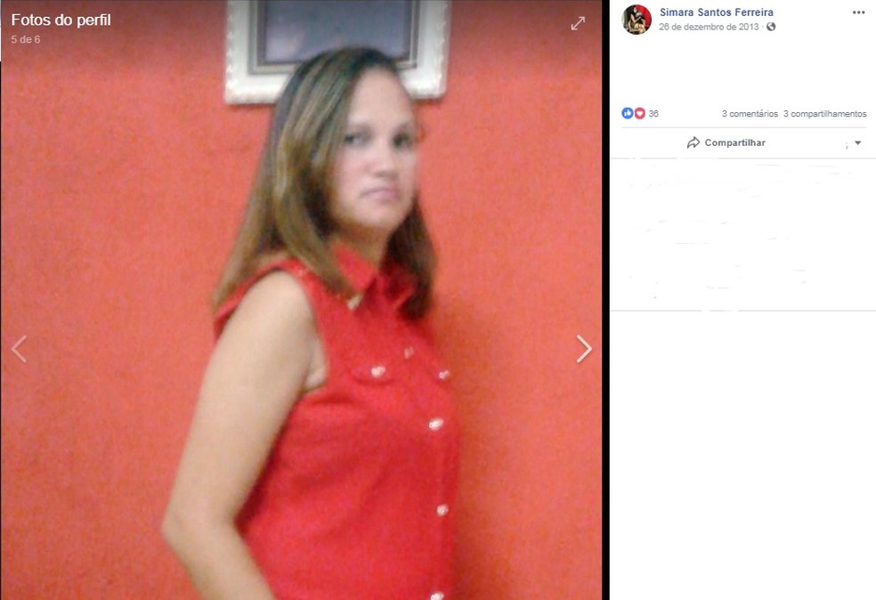 Simara Ferreira dos Santos foi encontrada morta na casa onde morava â€” Foto: Redes sociais