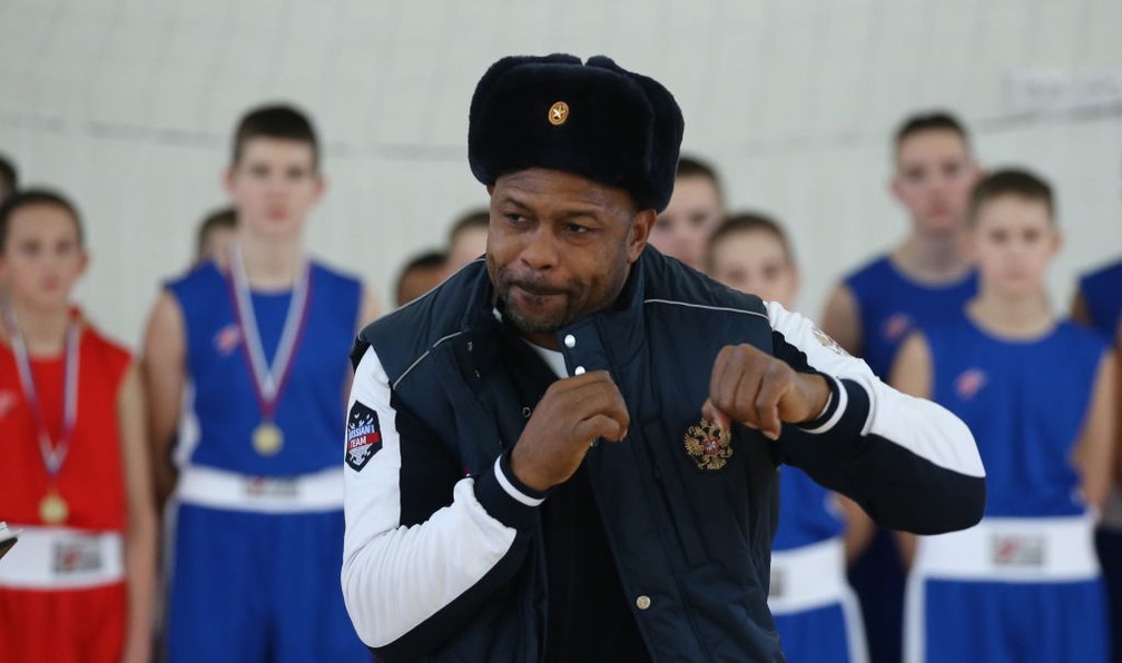 Roy Jones Jr. em visita à Rússia em 2017 — Foto: Alexander Ryumin\TASS via Getty Images