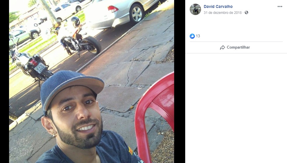 David Carvalho Mesquita, de 31 anos, não resistiu aos ferimentos e morreu no local  — Foto: Facebook/Reprodução