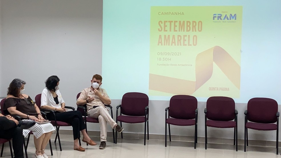 Amantes de leitura e profissionais especializados se reuniram para falar sobre saúde mental. — Foto: Patrick Marques/G1 AM