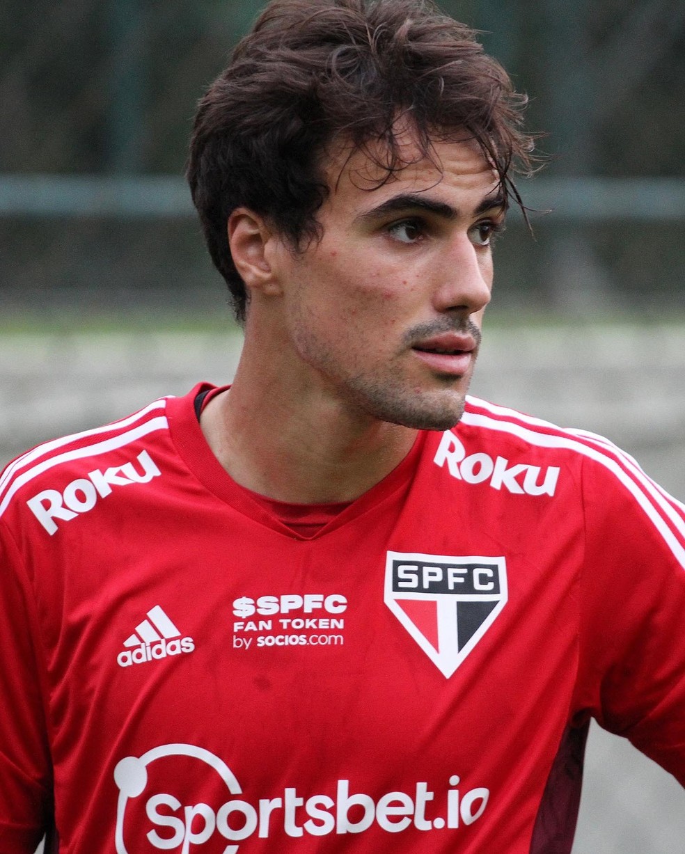 Igor Gomes em treino do São Paulo  — Foto: São Paulo FC