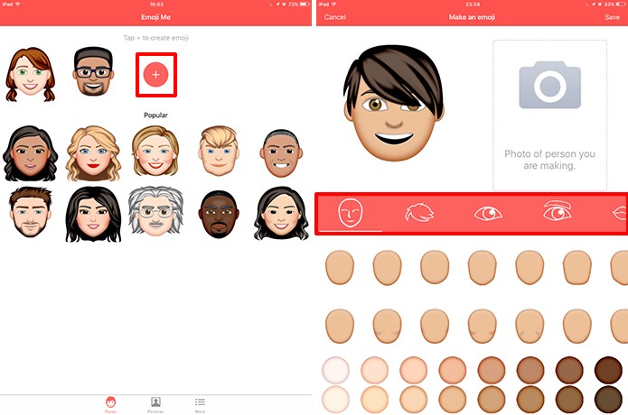Emoji Me Maker é um aplicativo para iPhone que cria emojis gratuitamente (Foto: Reprodução/Elson de Souza)