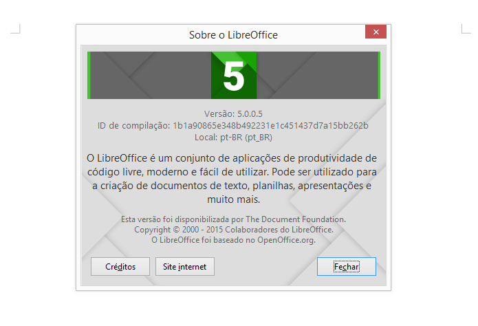 Nova versão do LibreOffice é compatível com o Windows 10 (Foto: Reprodução/LibreOffice)
