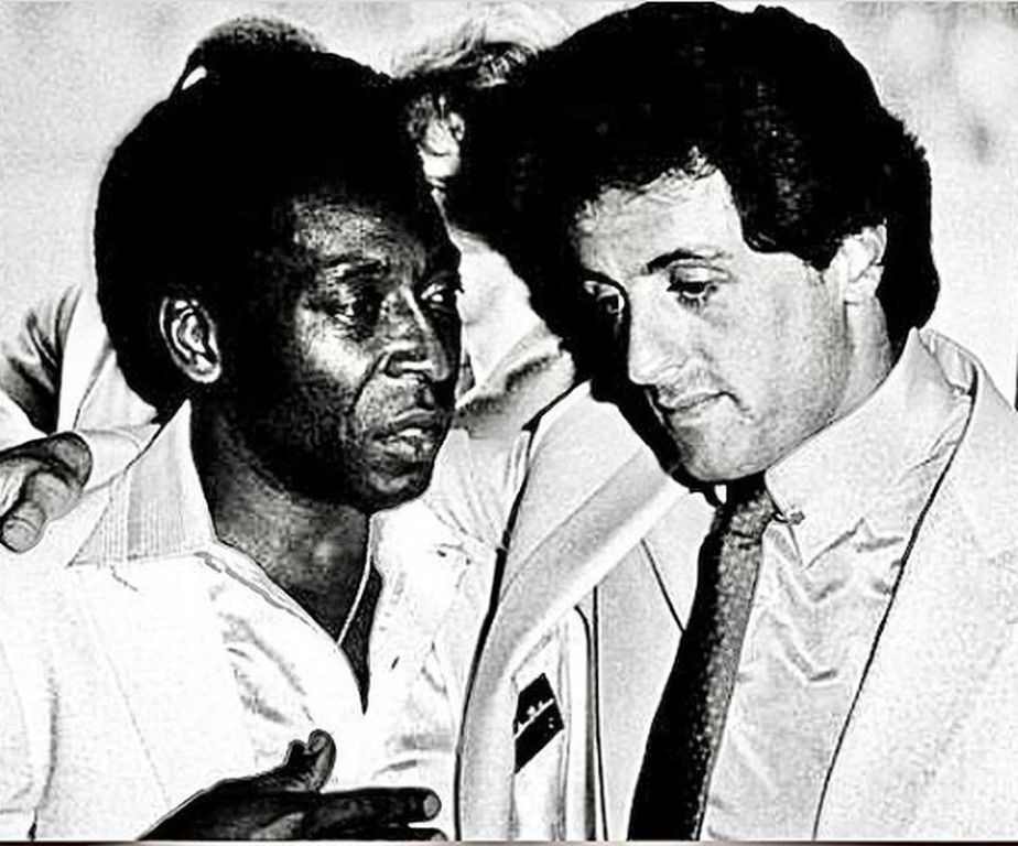 Pelé e Sylvester Stallone
