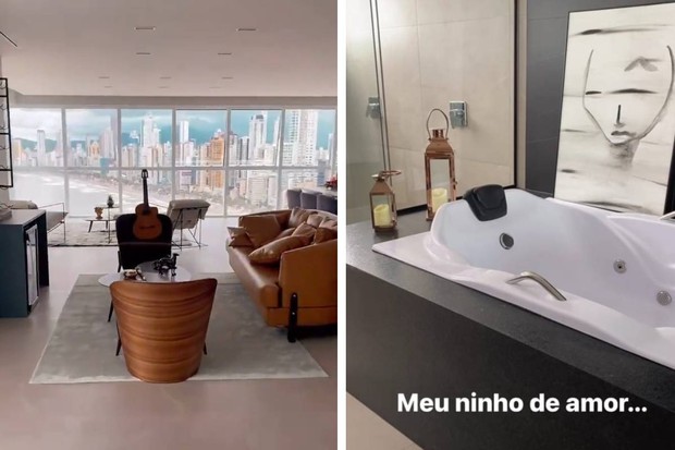 Maiara e Fernando se hospedam em apartamento em Balneário Camburiú (Foto: Reprodução/Instagram)
