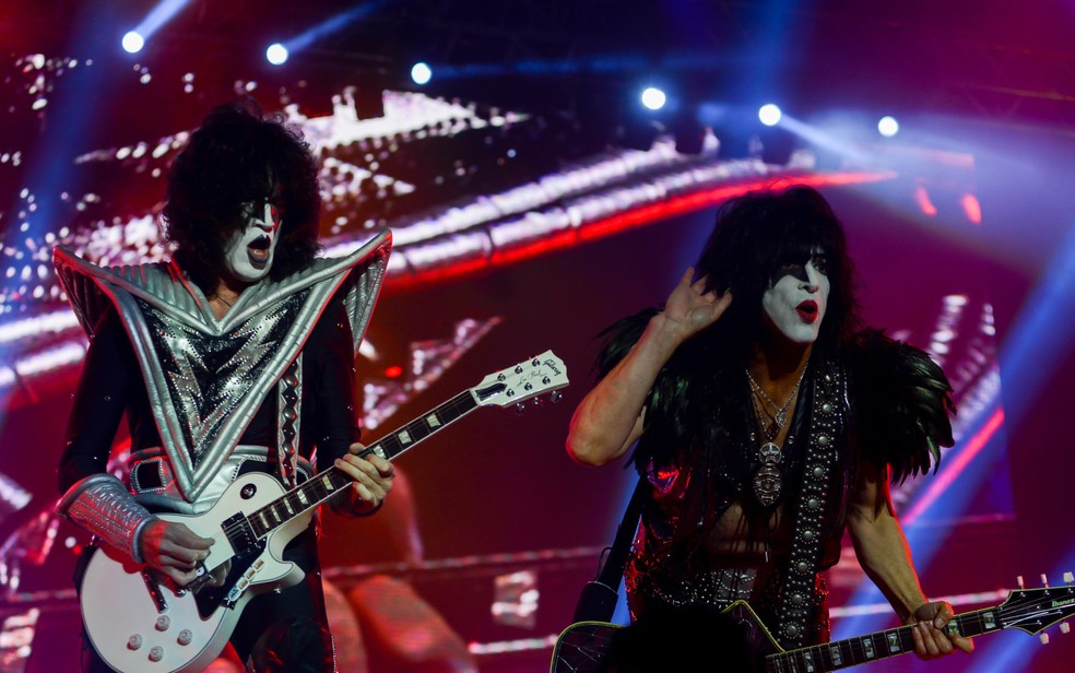 A banda americana Kiss se apresenta no Monsters of Rock 2015 — Foto: Flavio Moraes/G1