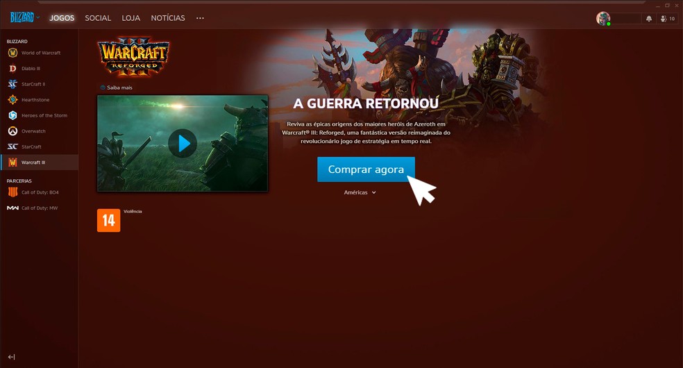 warcraft 3 completo gratis portugues para pc