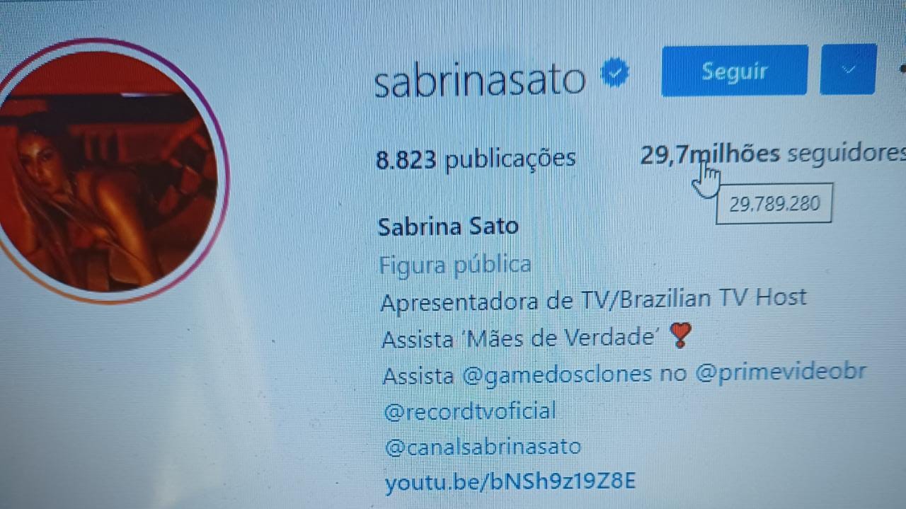 Juliette ultrapassa Sabrina Sato em número de seguidores (Foto: Reprodução/Instagram)