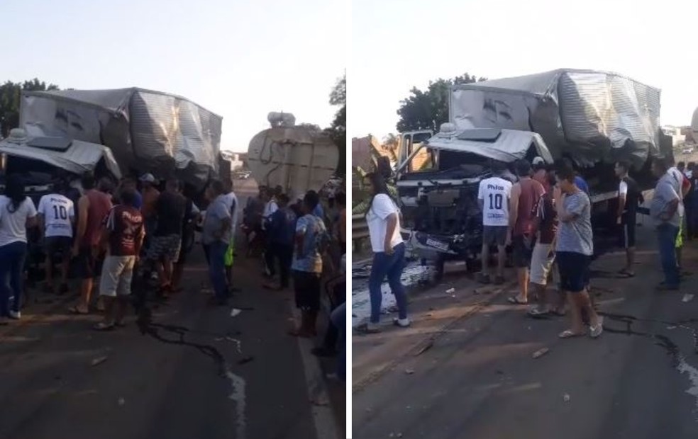 Acidente entre três caminhões deixa motoristas feridos em rodovia de Laranjal Paulista (SP) — Foto: Arquivo Pessoal