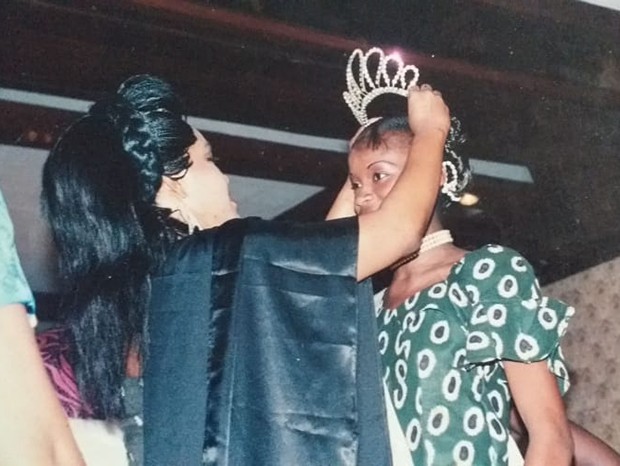 Prudence Kalambay é coroada Miss no Congo (Foto: Arquivo pessoal)