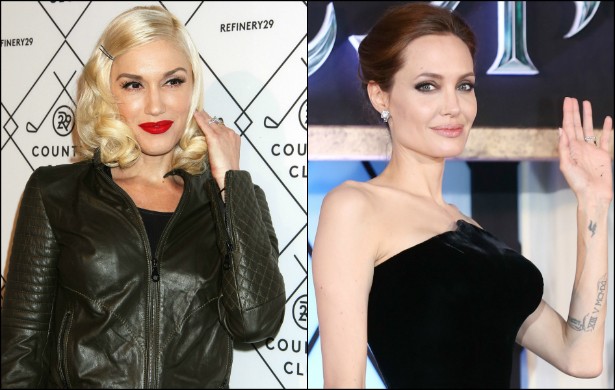 Lindas e famosas! A cantora Gwen Stefani (do No Doubt) e a atriz Angelina Jolie são tão unidas que, em 2006, Jolie deu à luz a filha Shiloh um dia depois de Stefani trazer o filho Kingston ao mundo. (Foto: Getty Images)