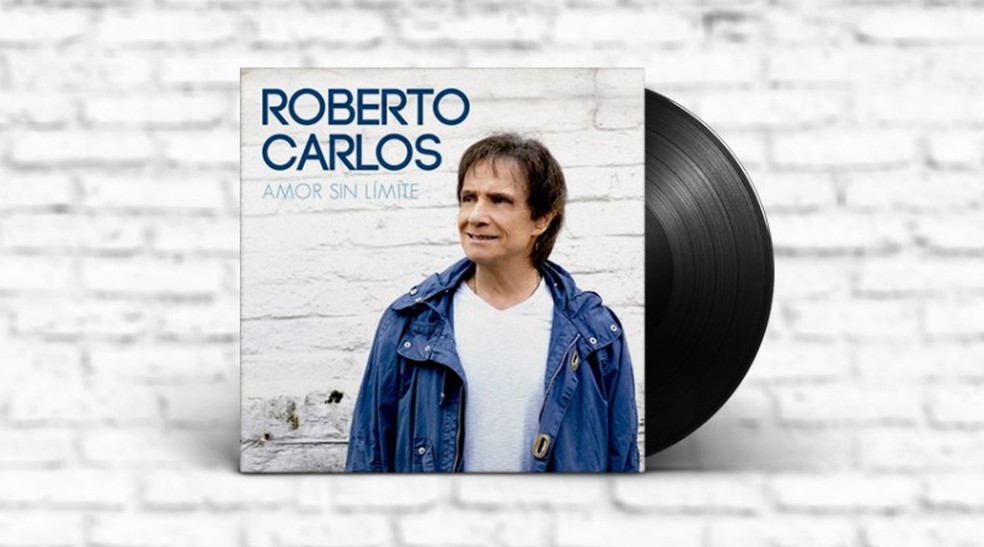 Capa da edição em LP do álbum 'Amor sin límite', de Roberto Carlos — Foto: Reprodução