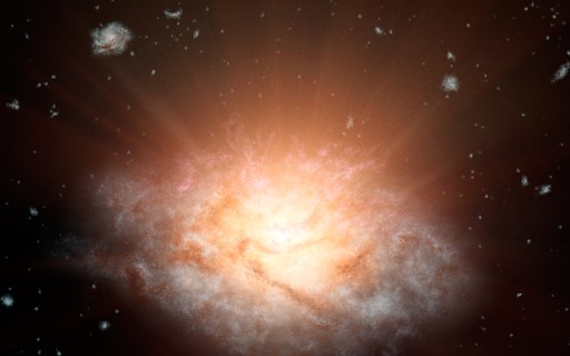 Astrônomos descobrem a galáxia mais brilhante do Universo