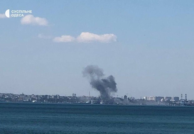 Ataque ao Porto de Odessa (Foto: Reprodução/Twitter)