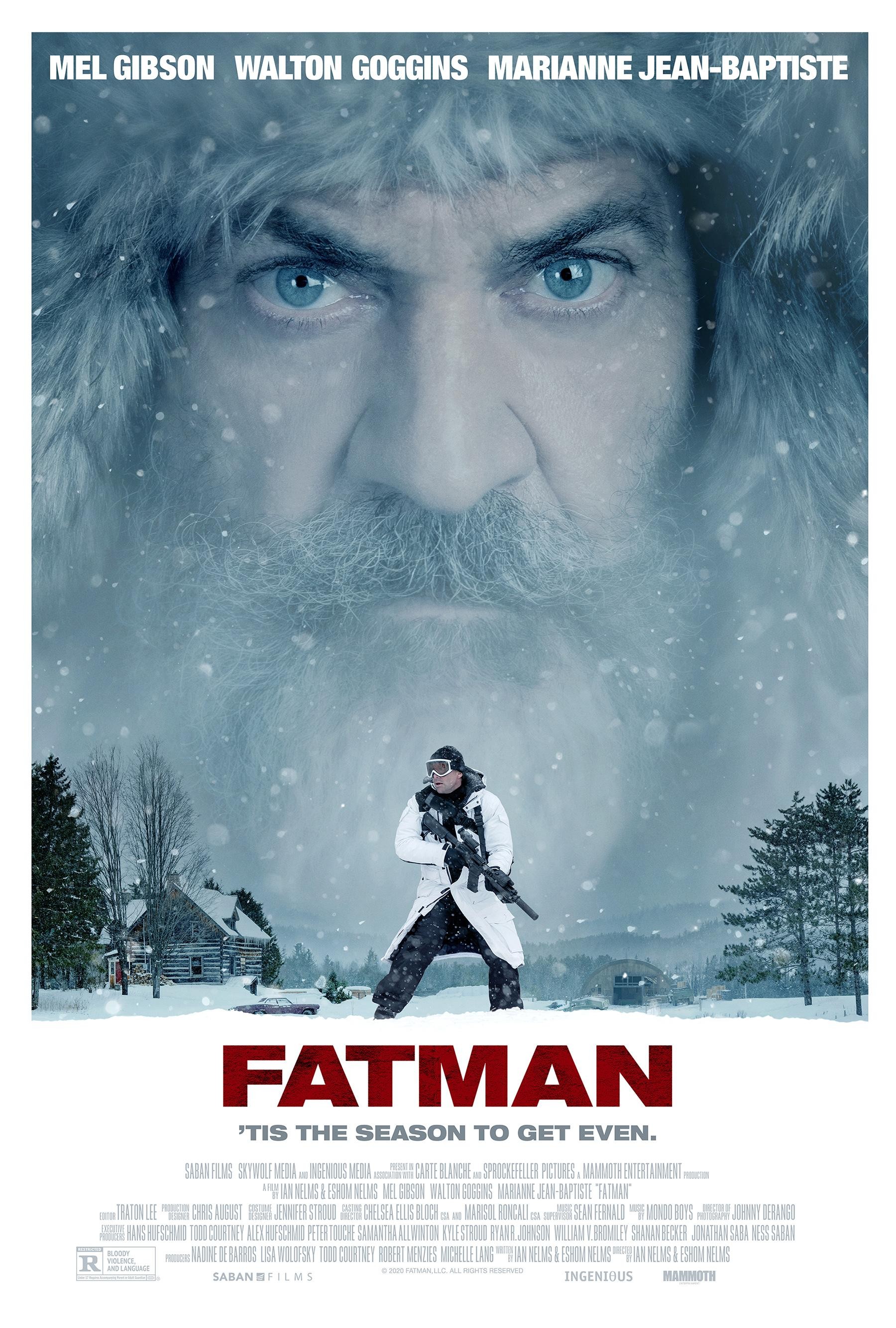 O cartaz de Fatman, produção que mostra o ator Mel Gibson no papel do Papai Noel (Foto: Reprodução)