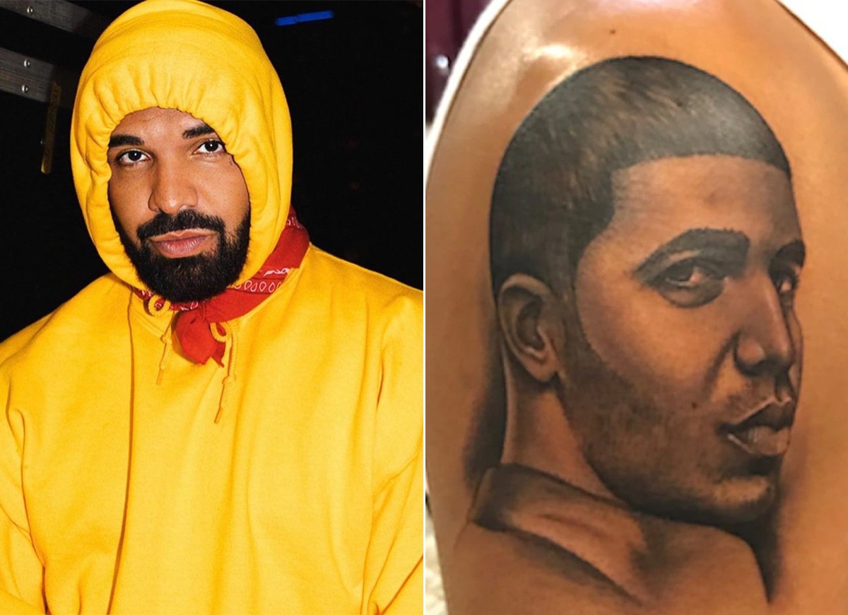 Drake mocks the tattoo that his father Dennis got with his portrait (Photo: Playback / Instagram)