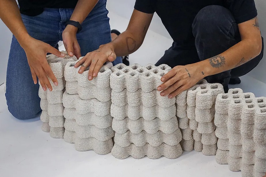 Tijolos impressos em 3D são construídos com cascas de ovos.