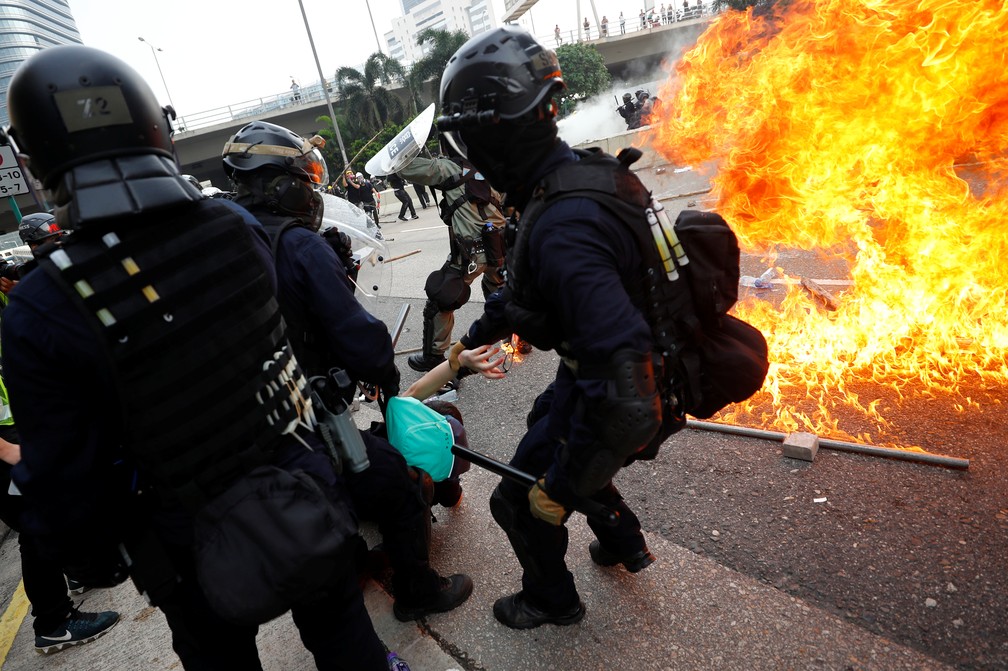Protesto Hong Kong â€” Foto: REUTERS/Kai Pfaffenbach