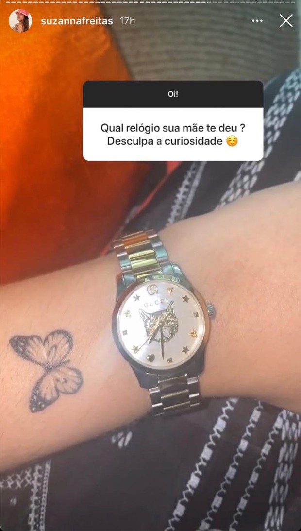 Suzanna Freitas mostra relógio de R$ 6,1 mil que ganhou de Kelly Key (Foto: Reprodução / Instagram )