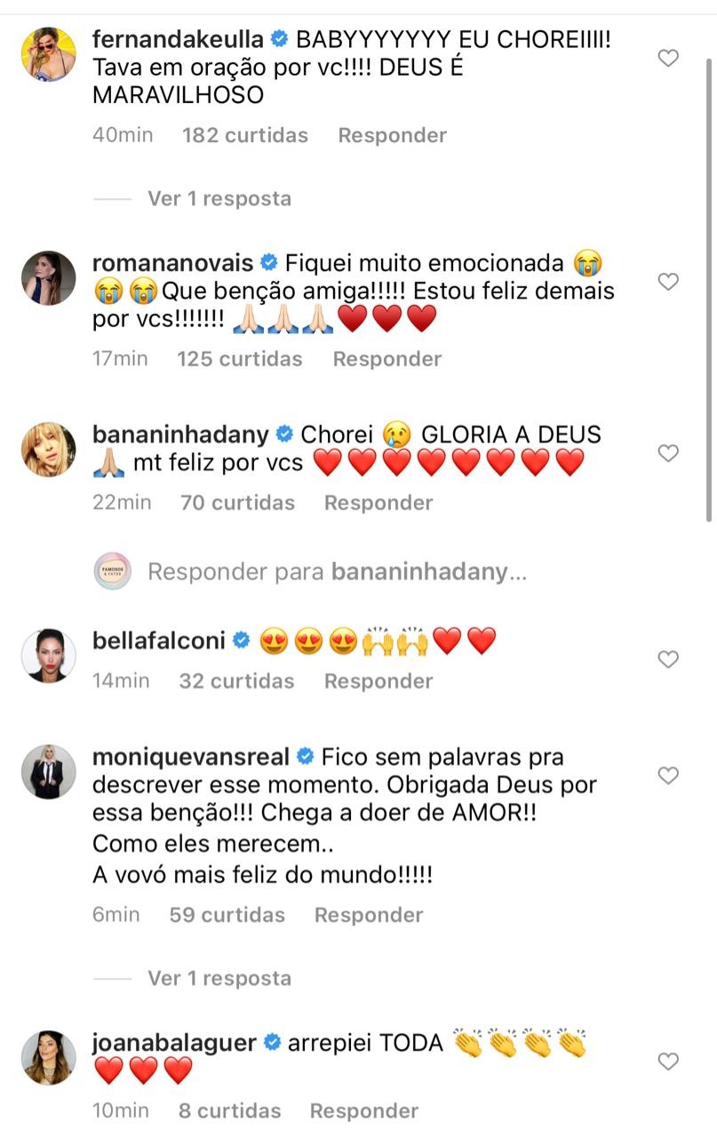 Fãs e famosos repercutem a gravidez de Bárbara Evans (Foto: Reprodução/Instagram)