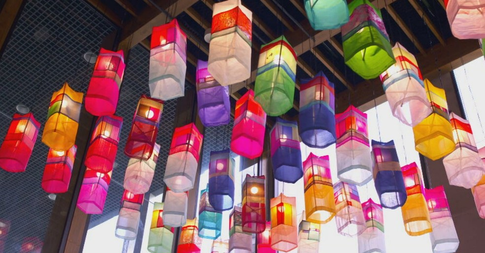 Obra no Centro Cultural Coreano — Foto: Reprodução/TV Globo