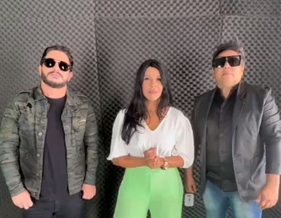 Bell Oliver, Silvânia Aquino e Daniel Diau — Foto: Reprodução/Instagram