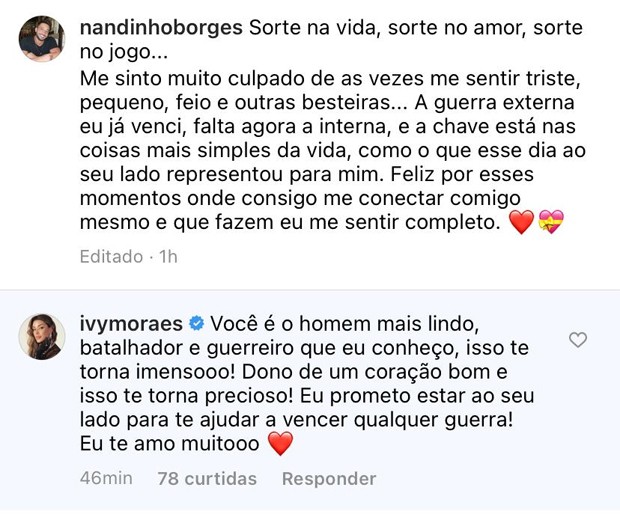 Ivy Moraes e Fernando Borges (Foto: Reprodução / Instagram)
